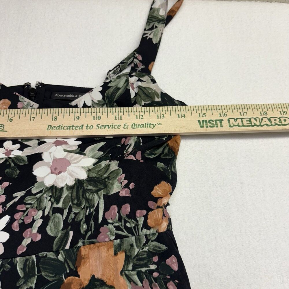 Abercrombie & Fitch Black Floral Ruffled Maxi Dress - Picture 6 of 7